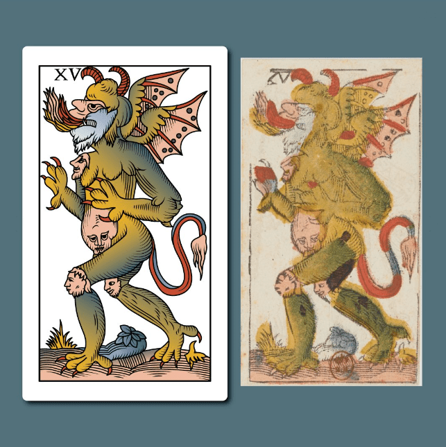 The Devil Vieville Tarot Sock FootClothes x Artisan Tarot - Black Magic Ritual Co.