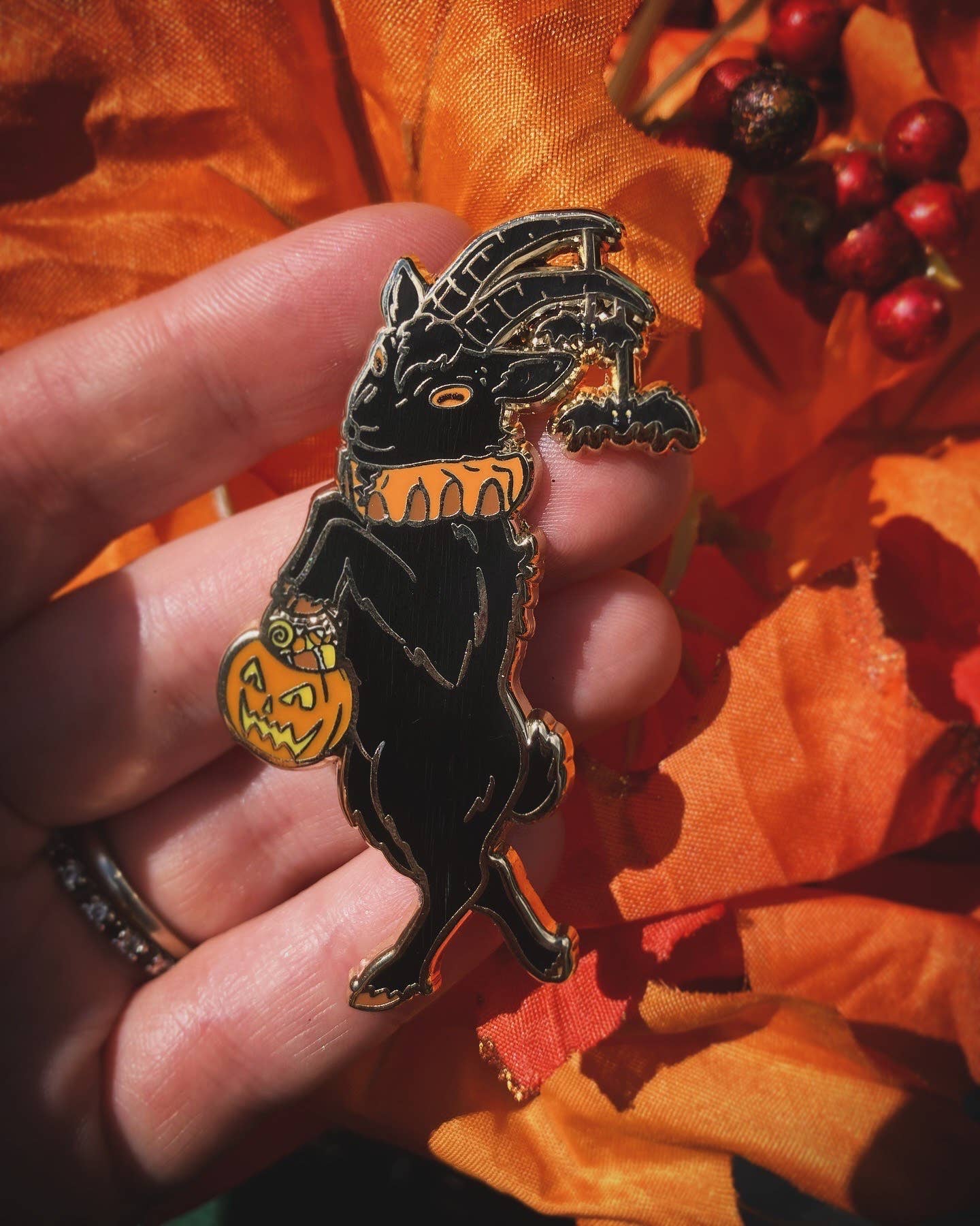 Trick-or-Treat Phillip the Goat Enamel Pin