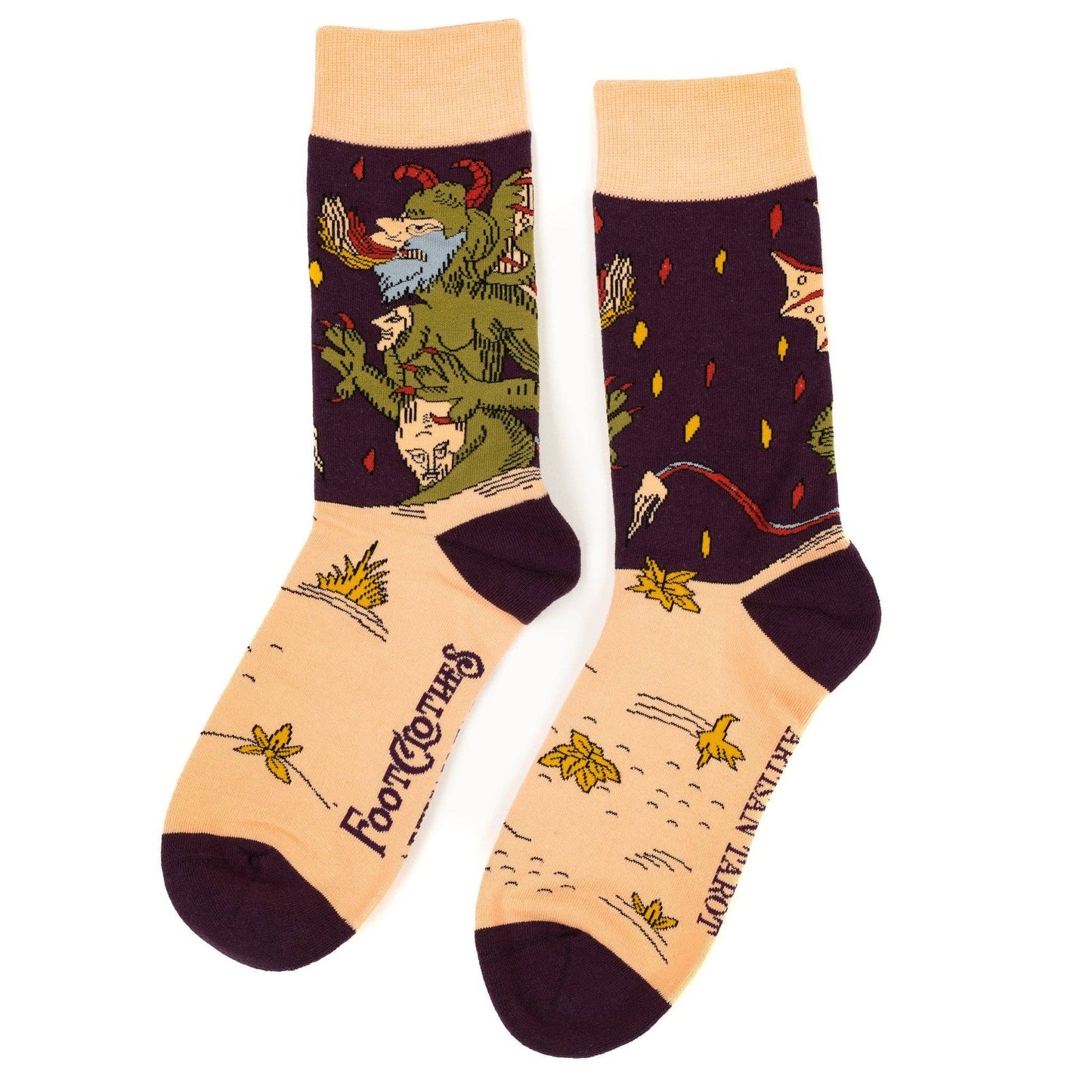 The Devil Vieville Tarot Sock FootClothes x Artisan Tarot - Black Magic Ritual Co.
