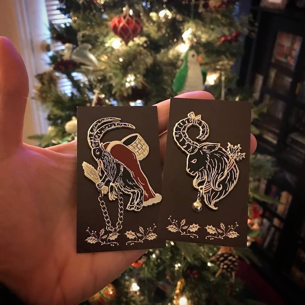 Krampus Julbock Enamel Pin - Black Magic Ritual Co.