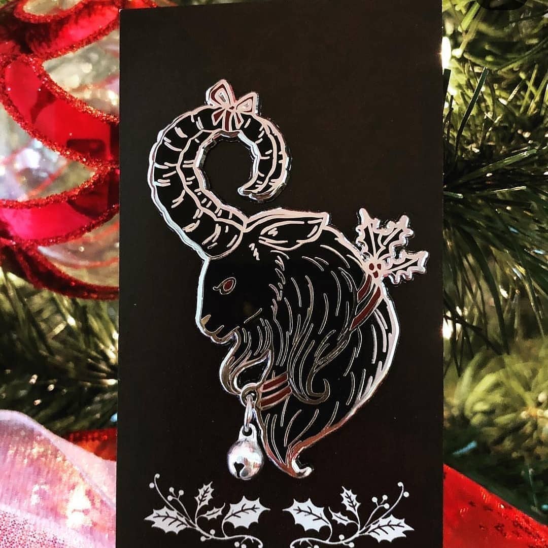 Krampus Julbock Enamel Pin - Black Magic Ritual Co.