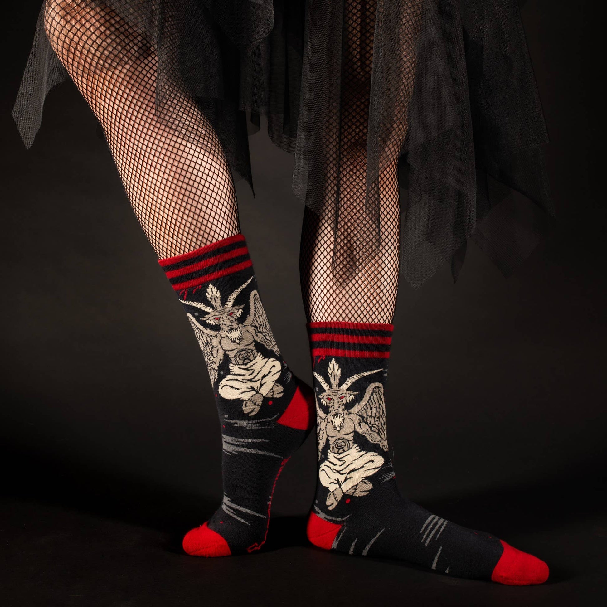 Evil AF Baphomet Socks - Black Magic Ritual Co.