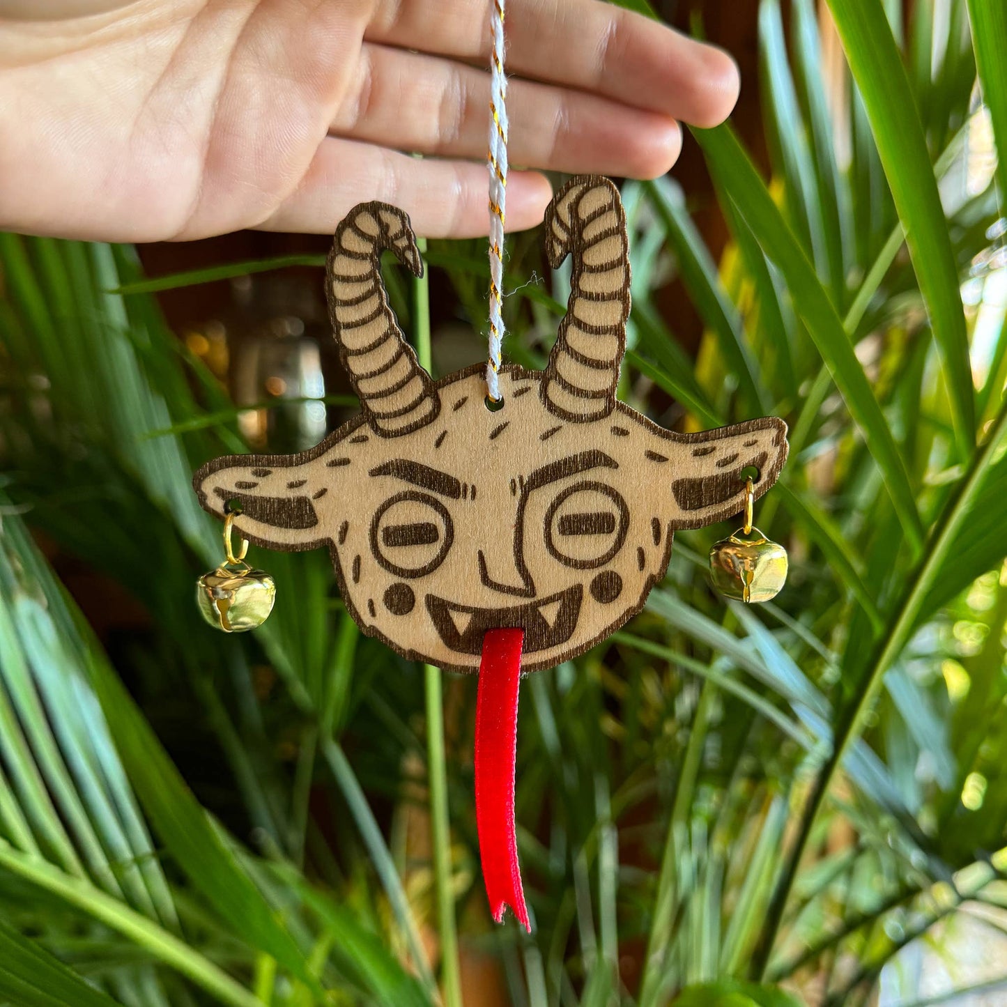 Krampus Wooden Christmas Ornament | Handmade Ornament