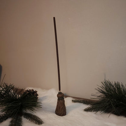 Witch's Broom Incense Holder - Black Magic Ritual Co.