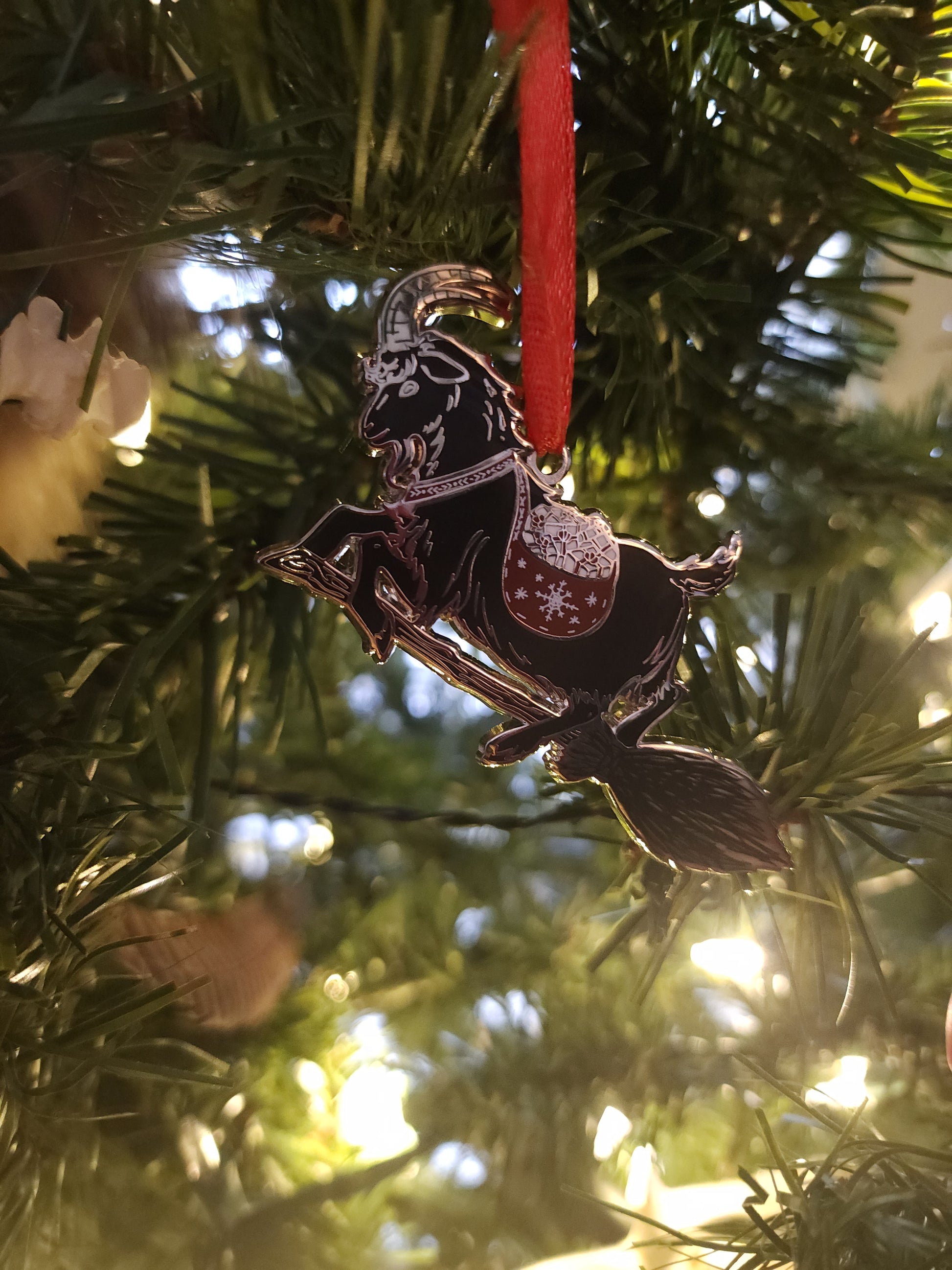 Julbock's Flight - Yule Goat Ornament Black - Black Magic Ritual Co.