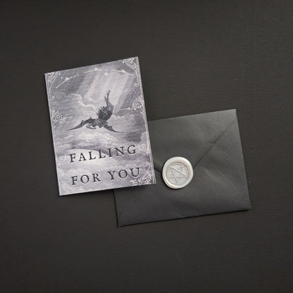 Falling for You Valentine's Day Card - Black Magic Ritual Co.