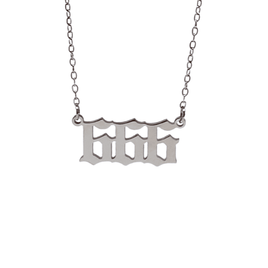 666 Stainless Steel Necklace - Black Magic Ritual Co.
