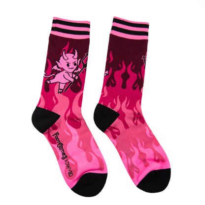 Hot as Heck FootClothes x DWYBO Crew Socks - Black Magic Ritual Co.