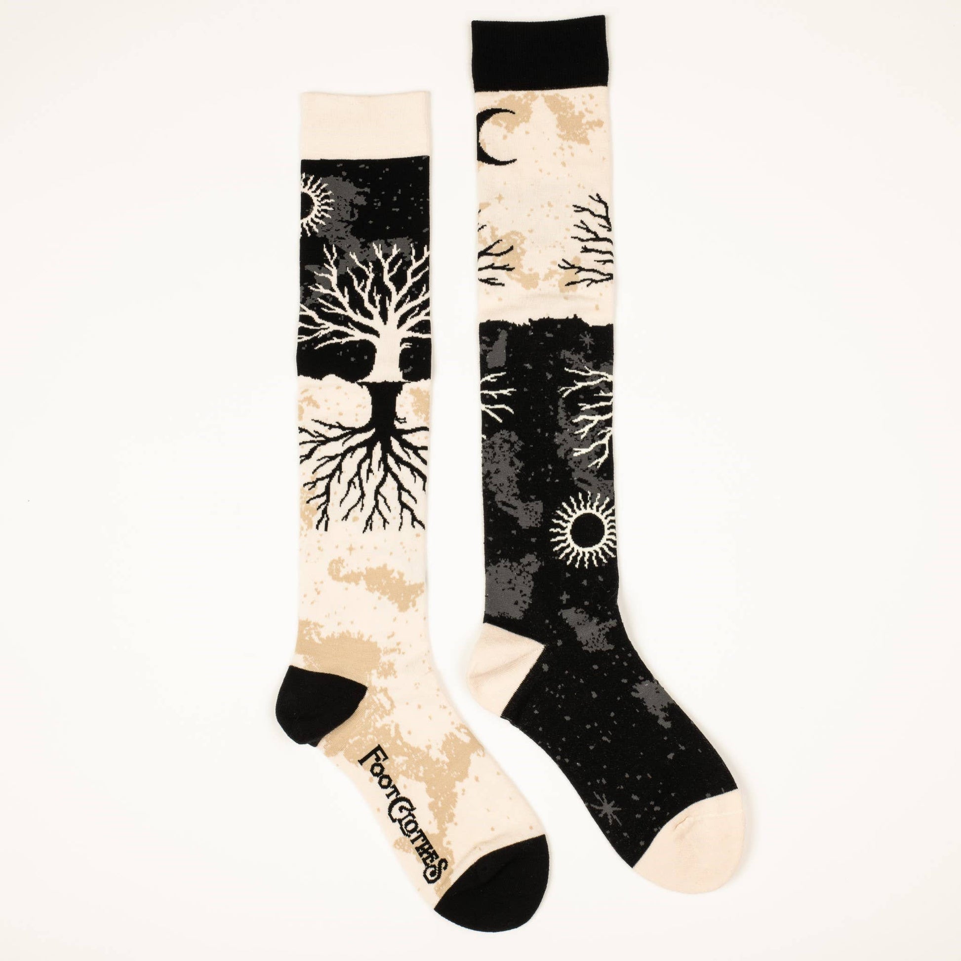 As Above So Below Tree Knee High Socks - Black Magic Ritual Co.