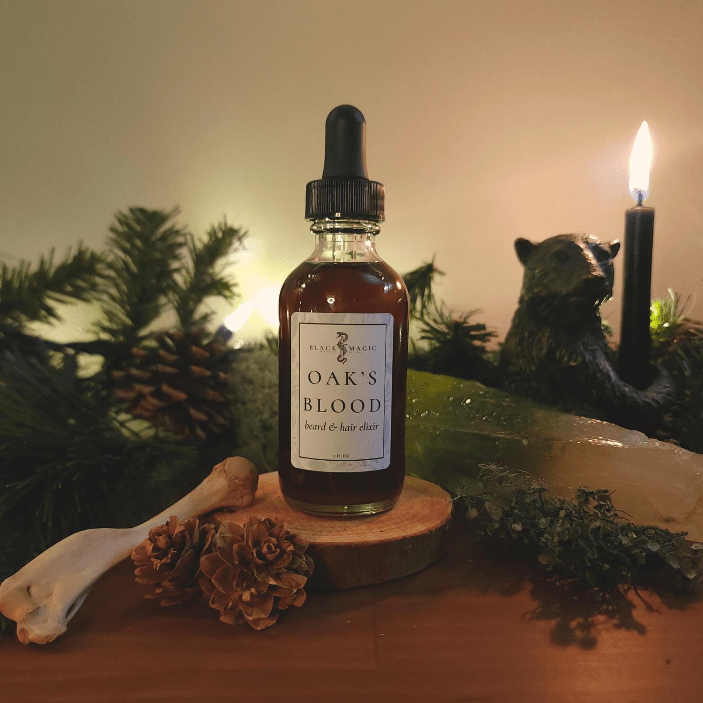 Oak's Blood Beard & Hair Oil - Black Magic Ritual Co.