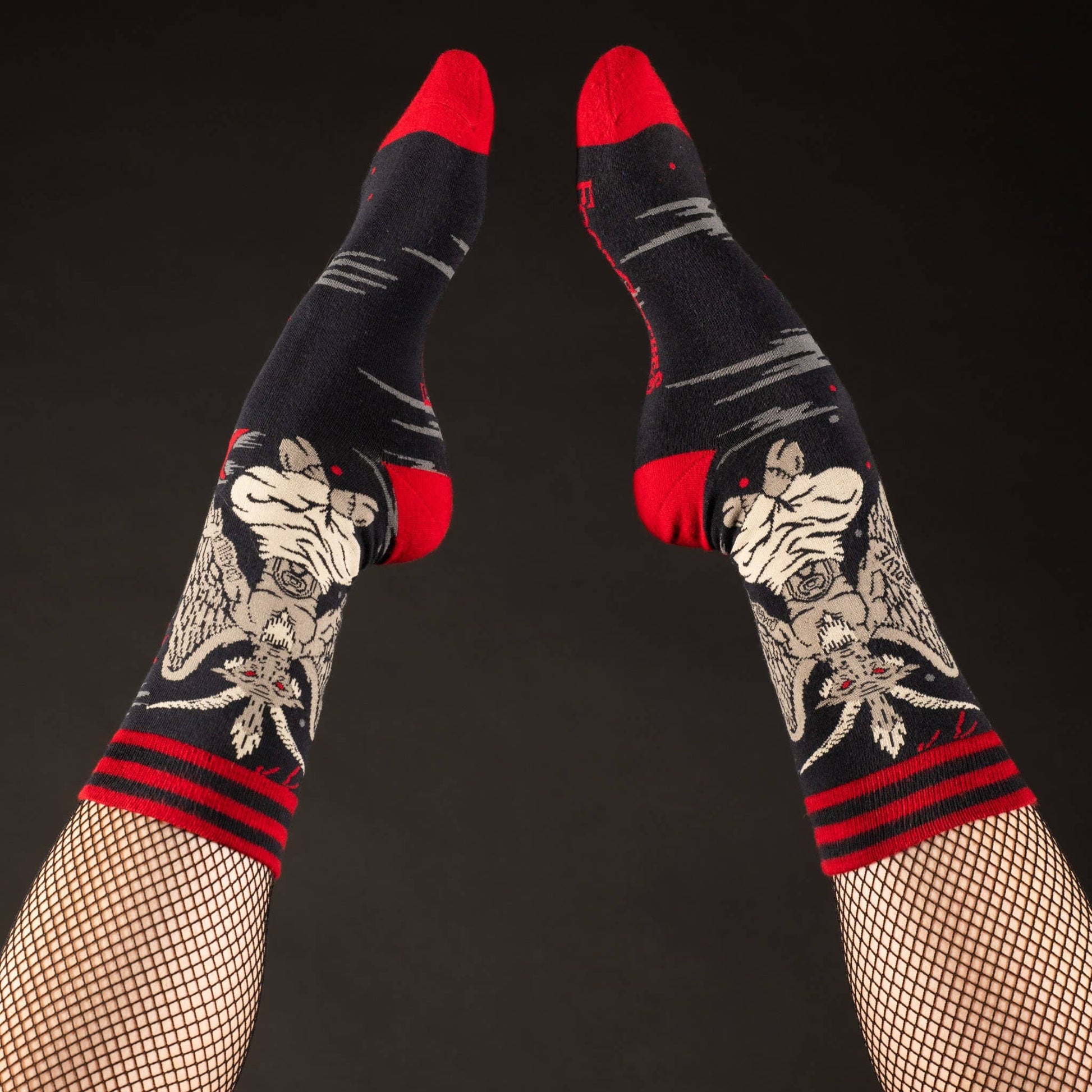 Evil AF Baphomet Socks - Black Magic Ritual Co.