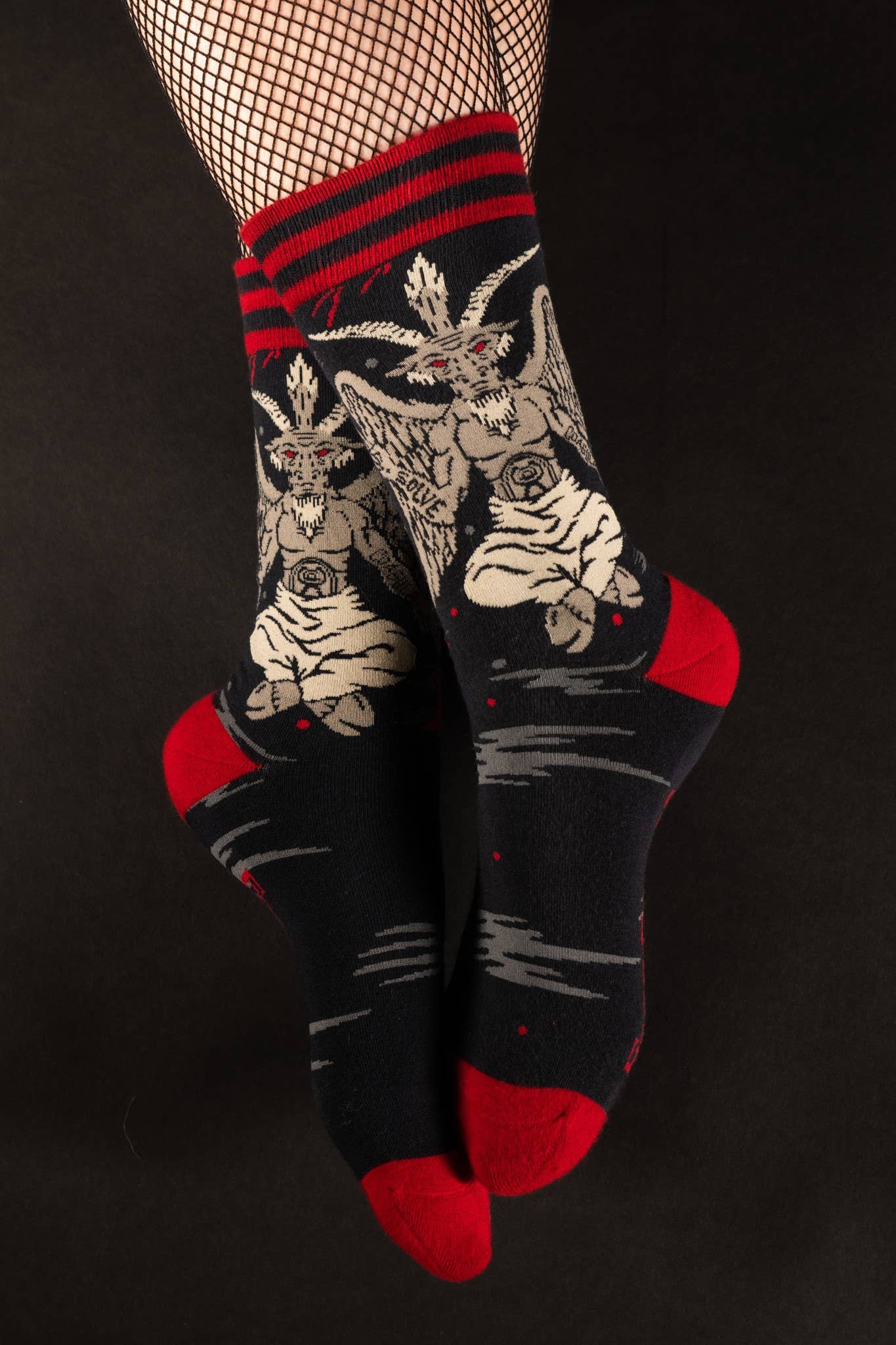 Evil AF Baphomet Socks - Black Magic Ritual Co.